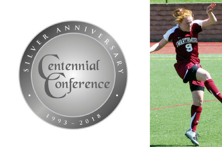Swarthmore's Caitlin Mullarkey was a four-time first-team All-Centennial selection and also a Rhodes Scholar