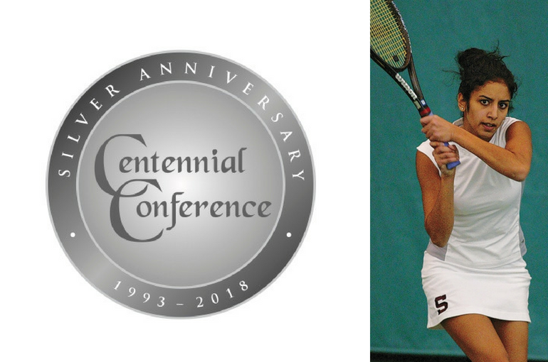 Swarthmore's Anjani Reddy was a four-time first-team All-Centennial singles selection.