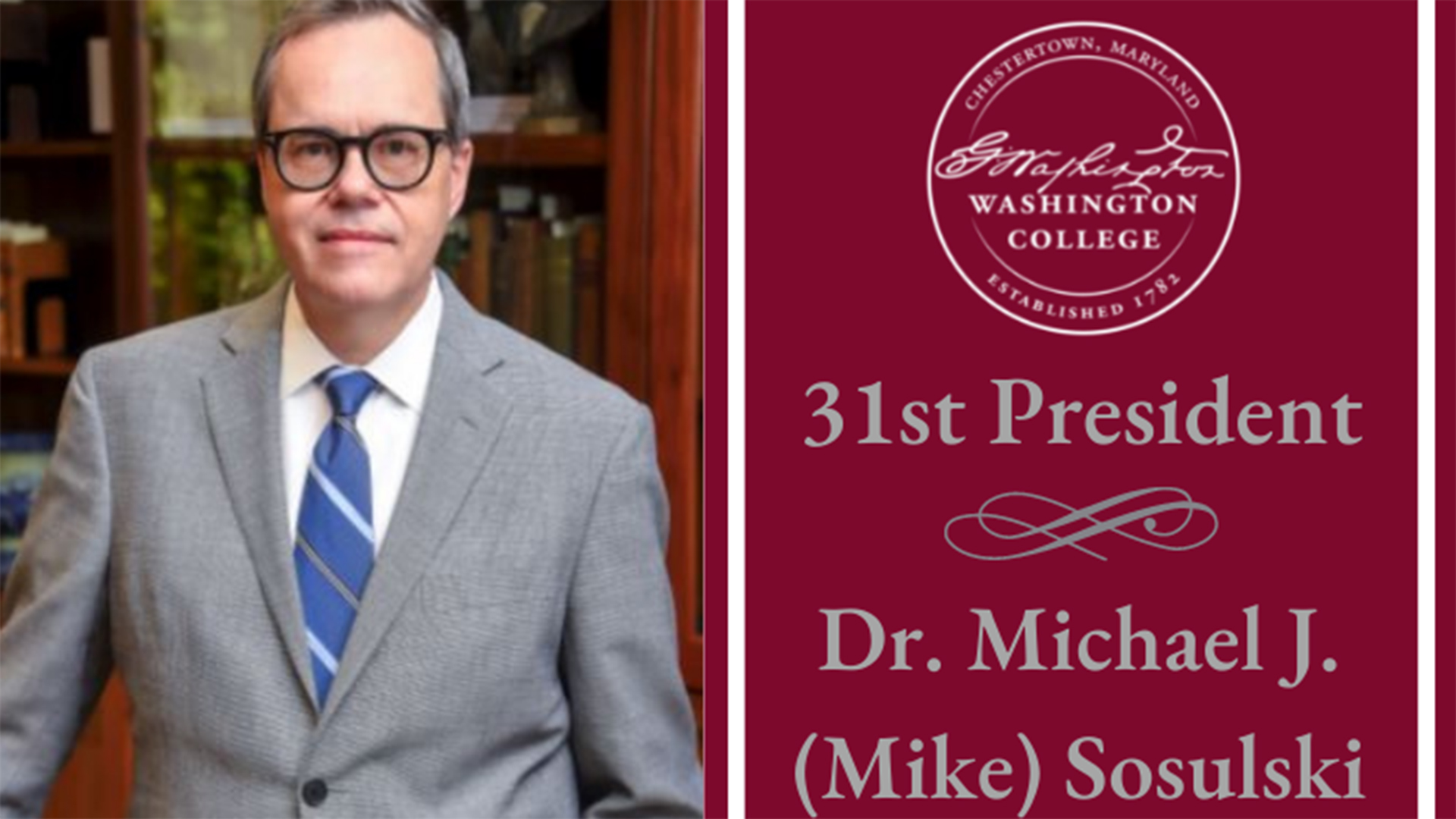 Washington College Names Michael J. Sosulski as 31st President
