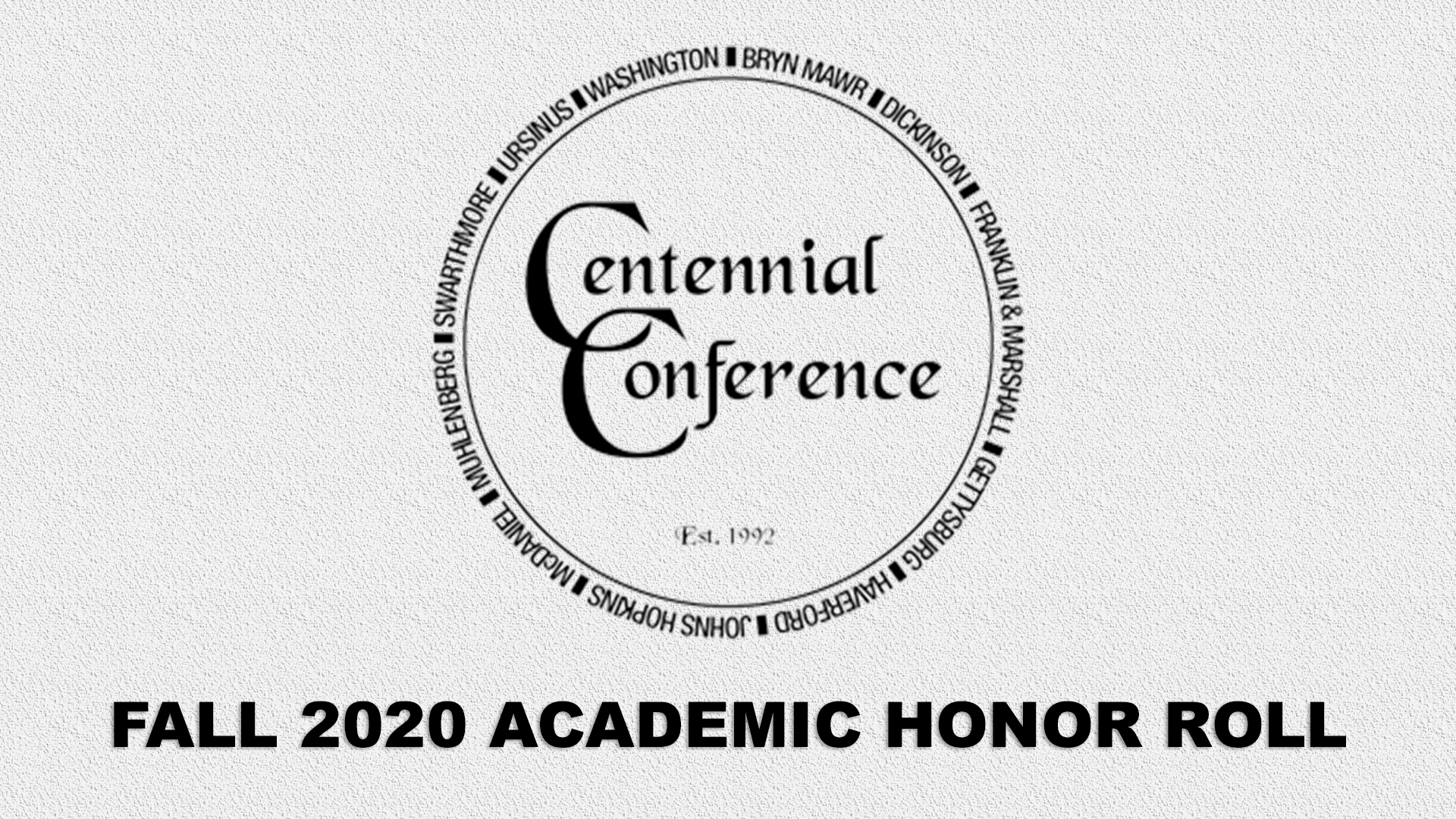 Centennial Conference Announces 2020 Fall Academic Honor Roll