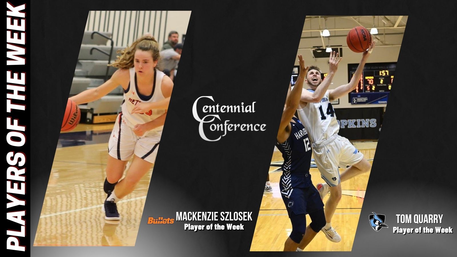 Centennial Conference Athletes of the Week - Nov. 22-28