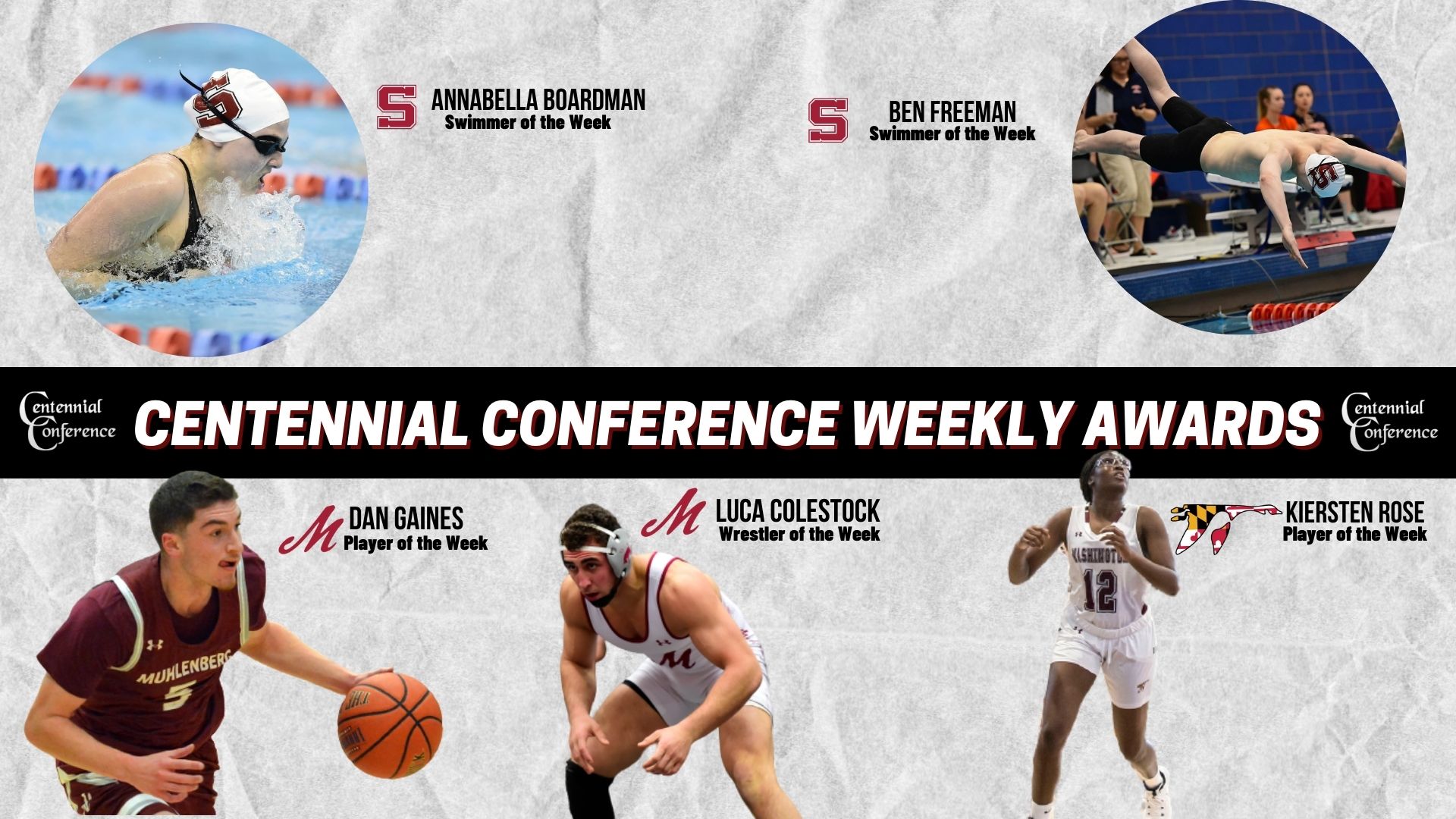 Centennial Conference Athletes of the Week - Nov. 1-7