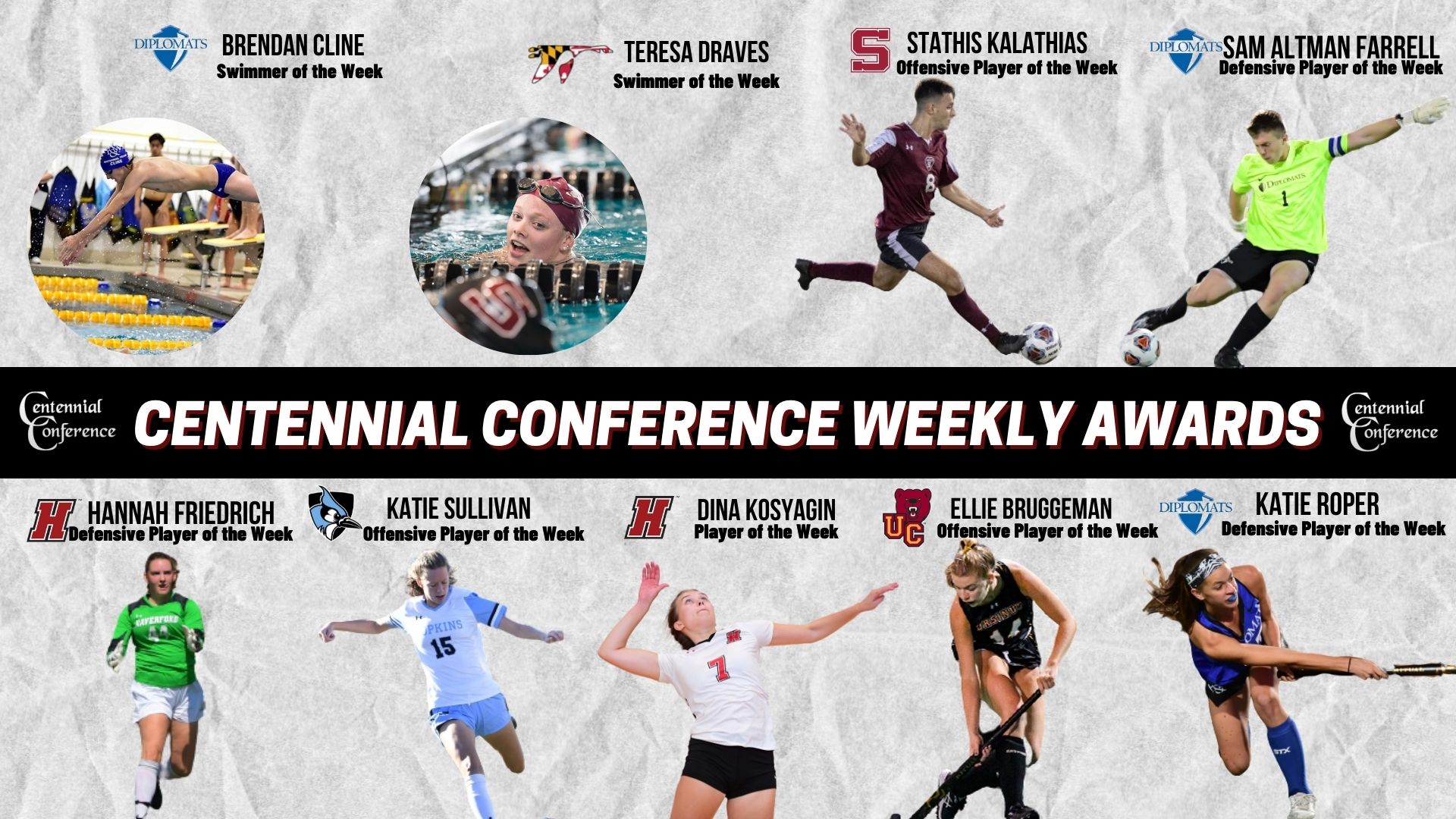 Centennial Conference Athletes of the Week - Oct. 25-31