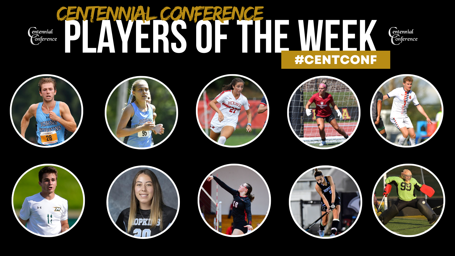 Centennial Conference Athletes of the Week - Sept. 1-4