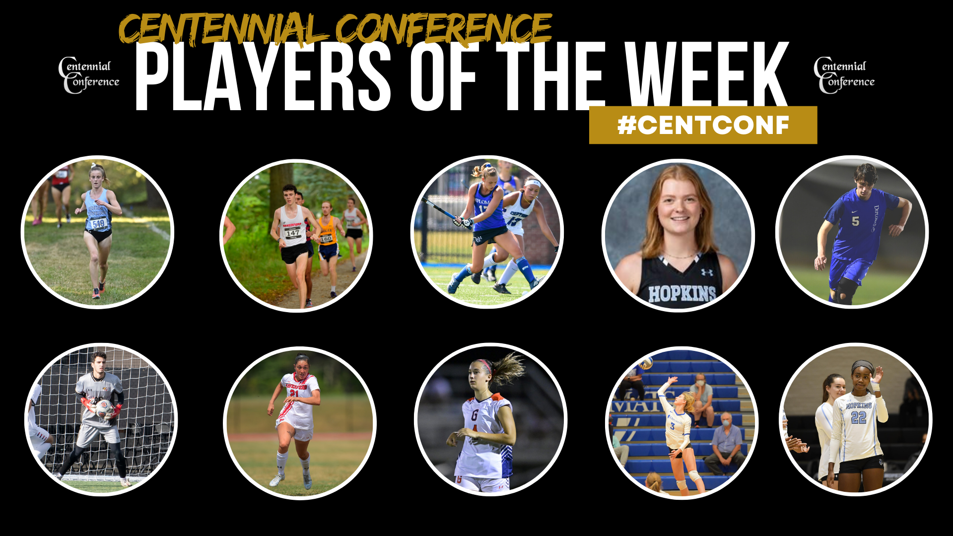 Centennial Conference Athletes of the Week - Sept. 26-Oct. 2