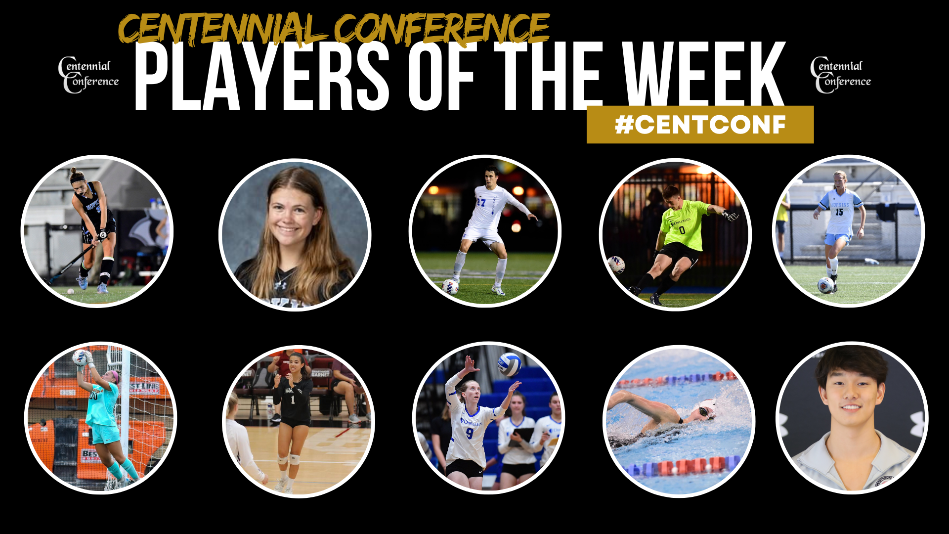 Centennial Conference Athletes of the Week - Oct. 24-30