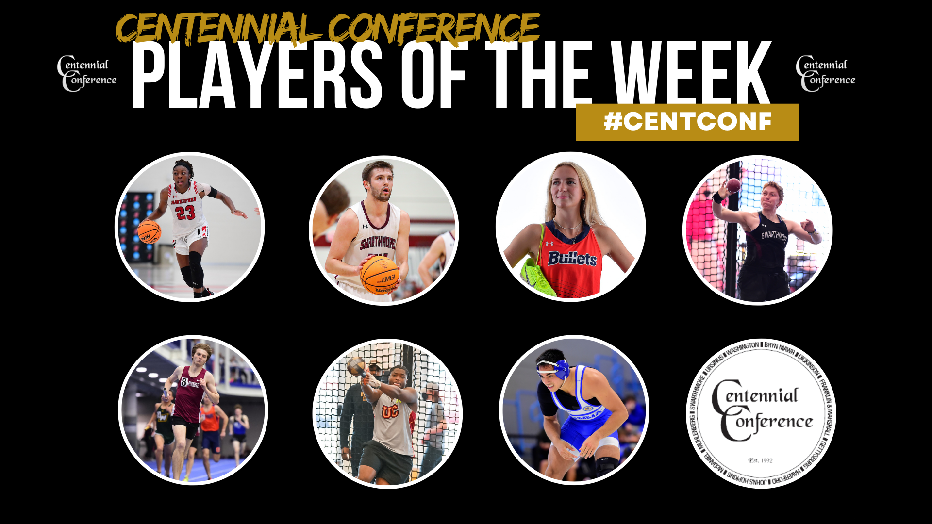 Centennial Conference Athletes of the Week - Dec. 5-11