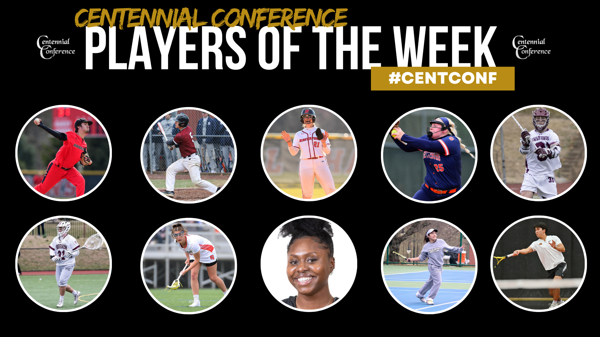 Centennial Conference Athletes of the Week - Jan. 2-8