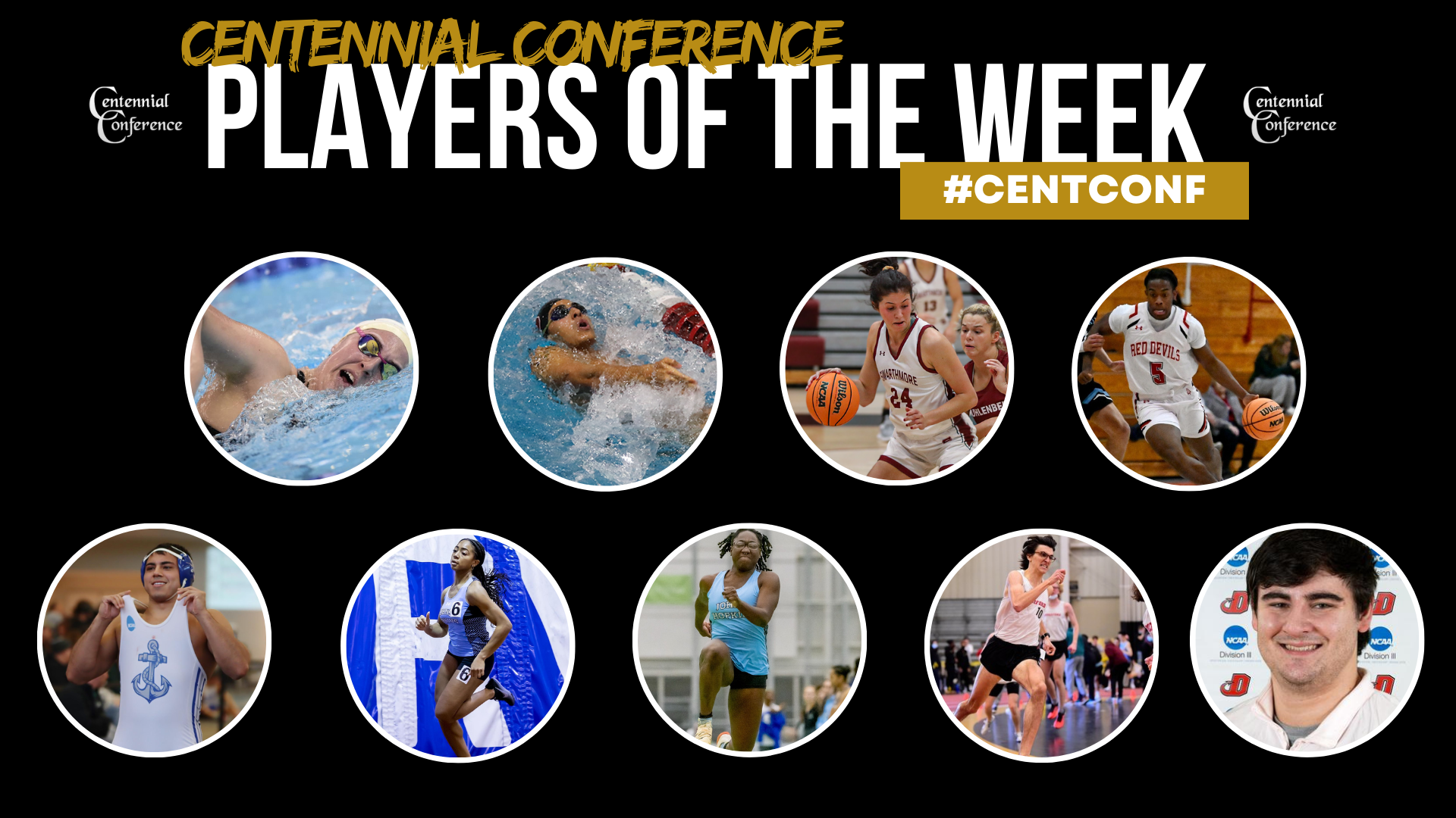 Centennial Conference Athletes of the Week - Jan. 30-Feb.5