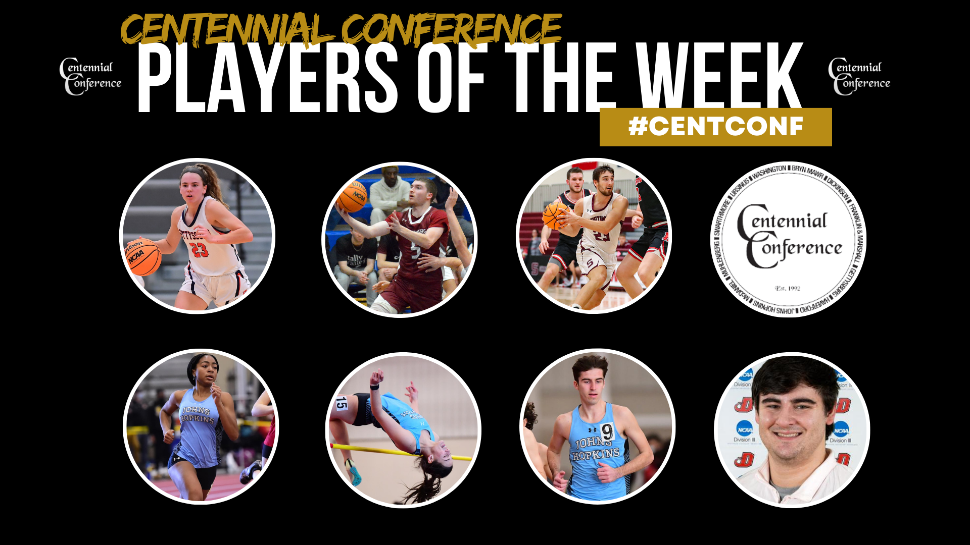 Centennial Conference Athletes of the Week - Feb.6-12