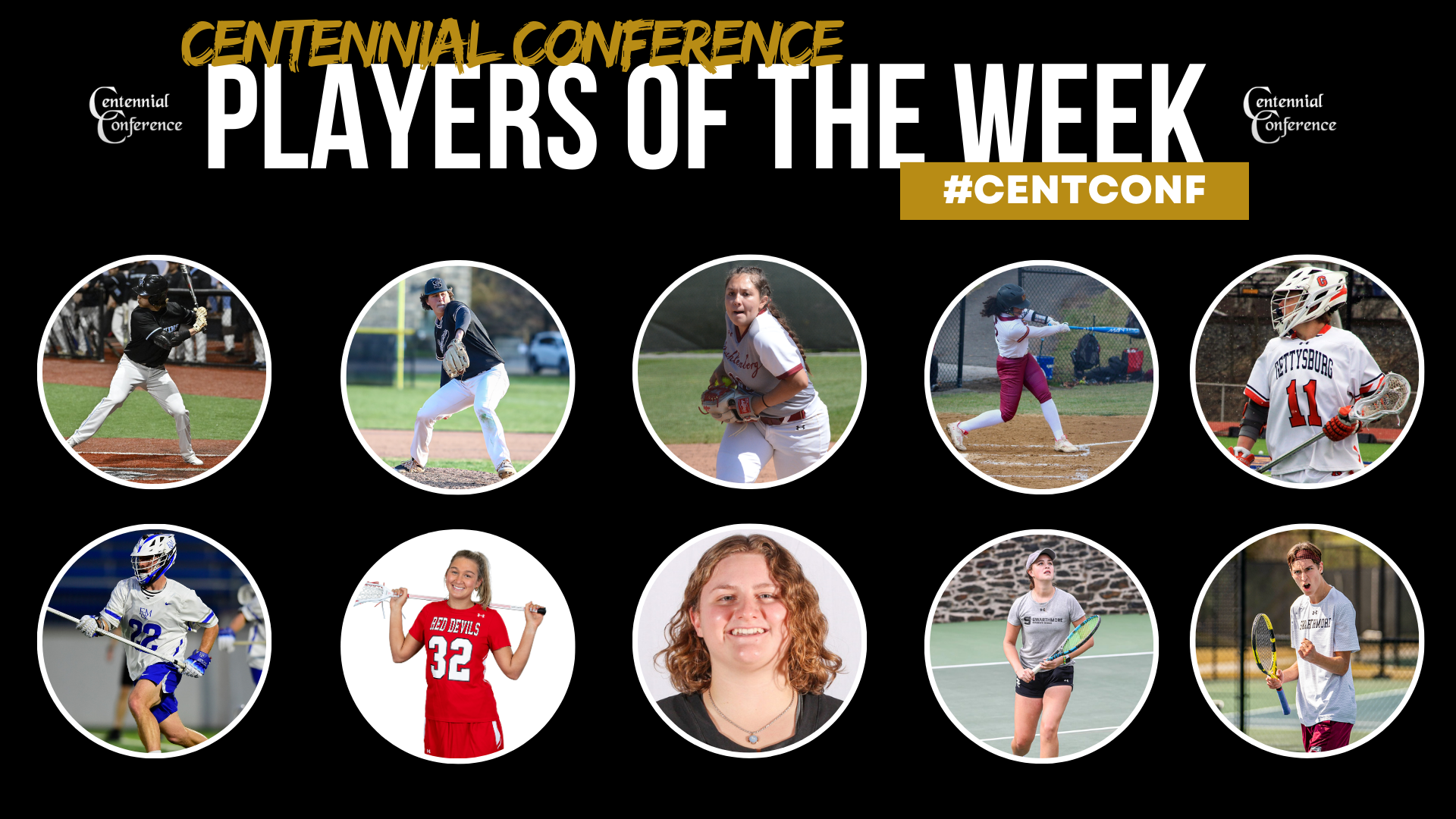 Centennial Conference Athletes of the Week - Feb. 20-26