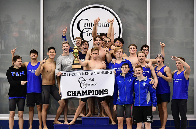 Diplomats Win Ninth Centennial Men's Swimming Title