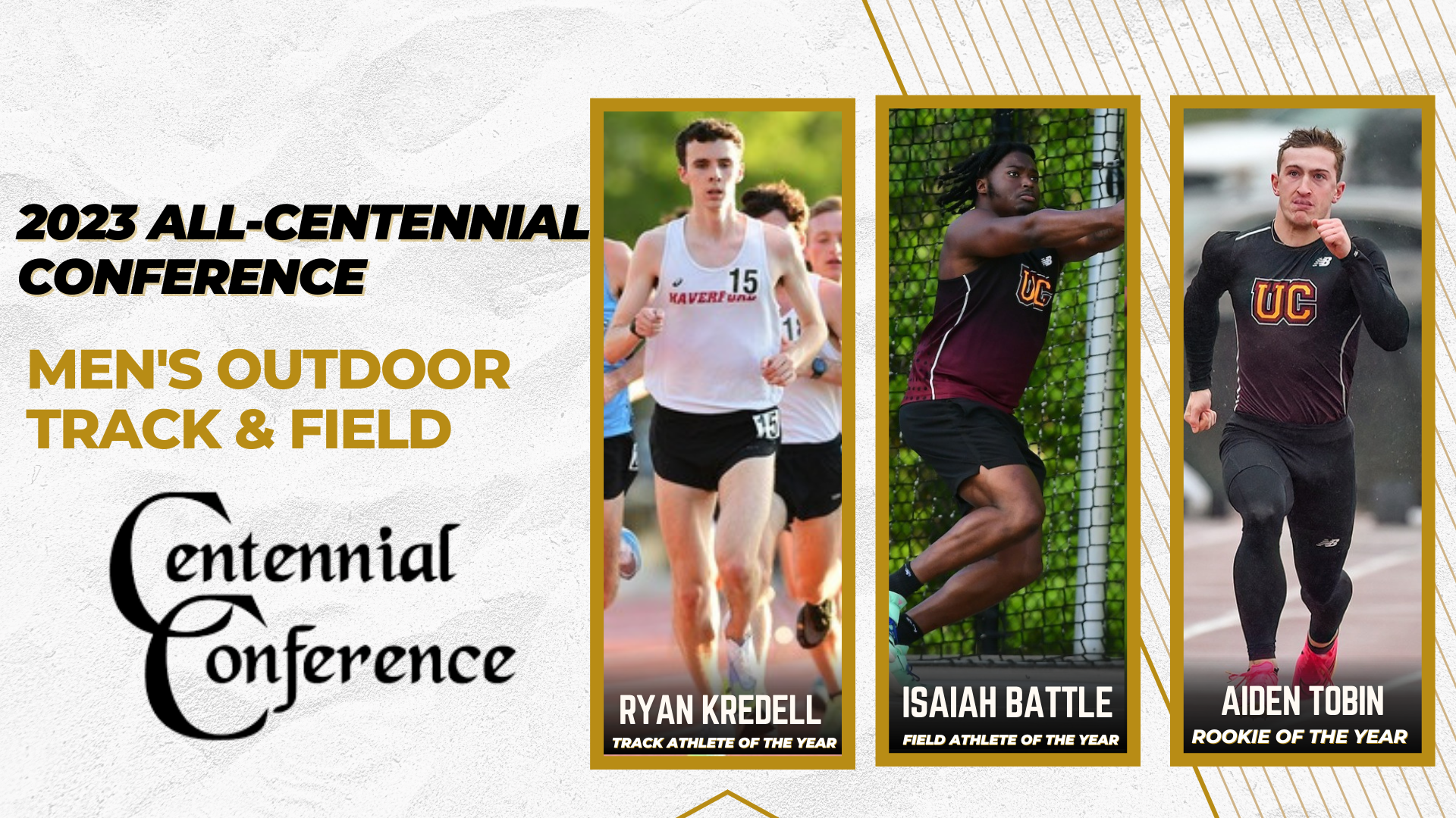 Kredell & Battle Earn Athlete of the Year Awards on All-Centennial Men's Outdoor Track & Field Team