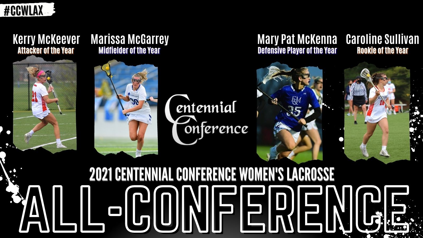 McKeever, McGarrey, & McKenna Headline All-Centennial Women's Lacrosse Team