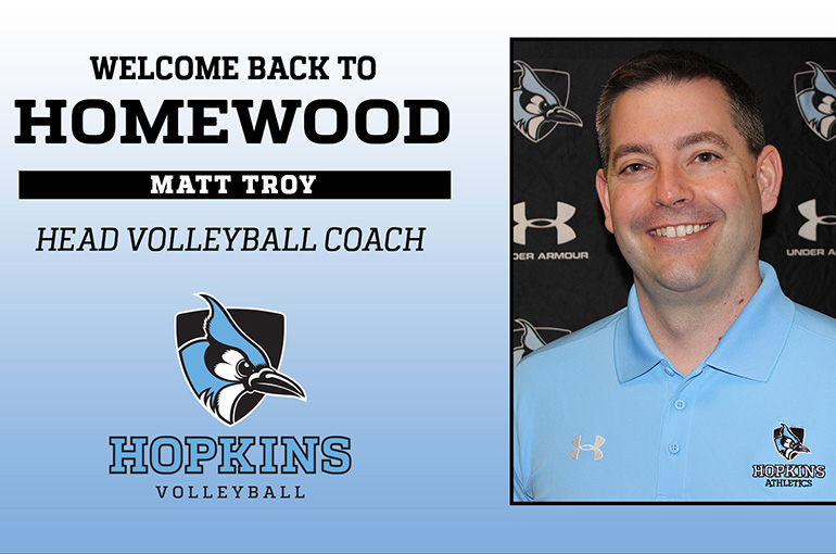 Matt Troy Returns to Hopkins as Head Volleyball Coach